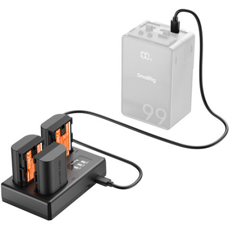 SmallRig 6017 - zestaw ładowarki z trzema akumulatorami Canon LP-E6NH - przykład użycia